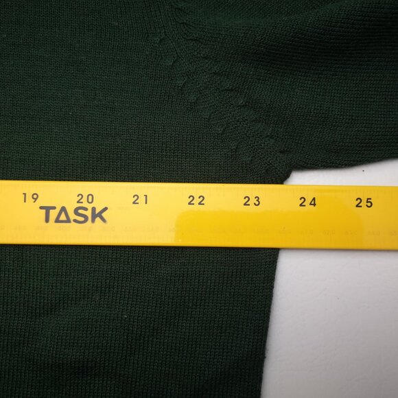 Antels Ladies Size 1X Dark Green Made in Hong Kong Mock Neck Sweater - Picture 6 of 9